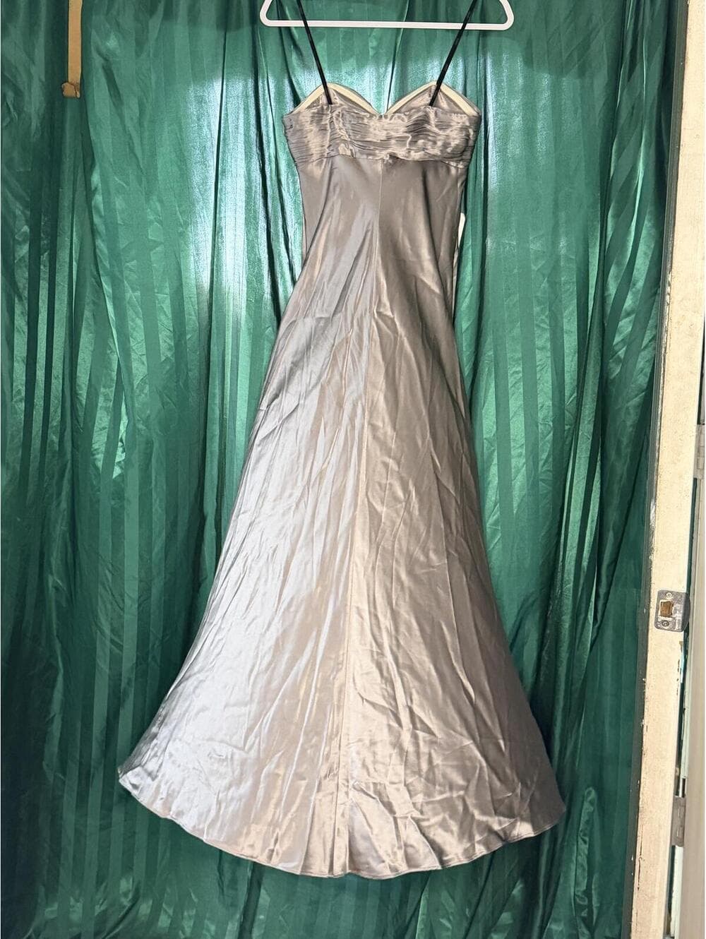 NWT Laundry by Shelli Segal 100% Silk - Steel Silver (Sz:2) - Thumbnail 5