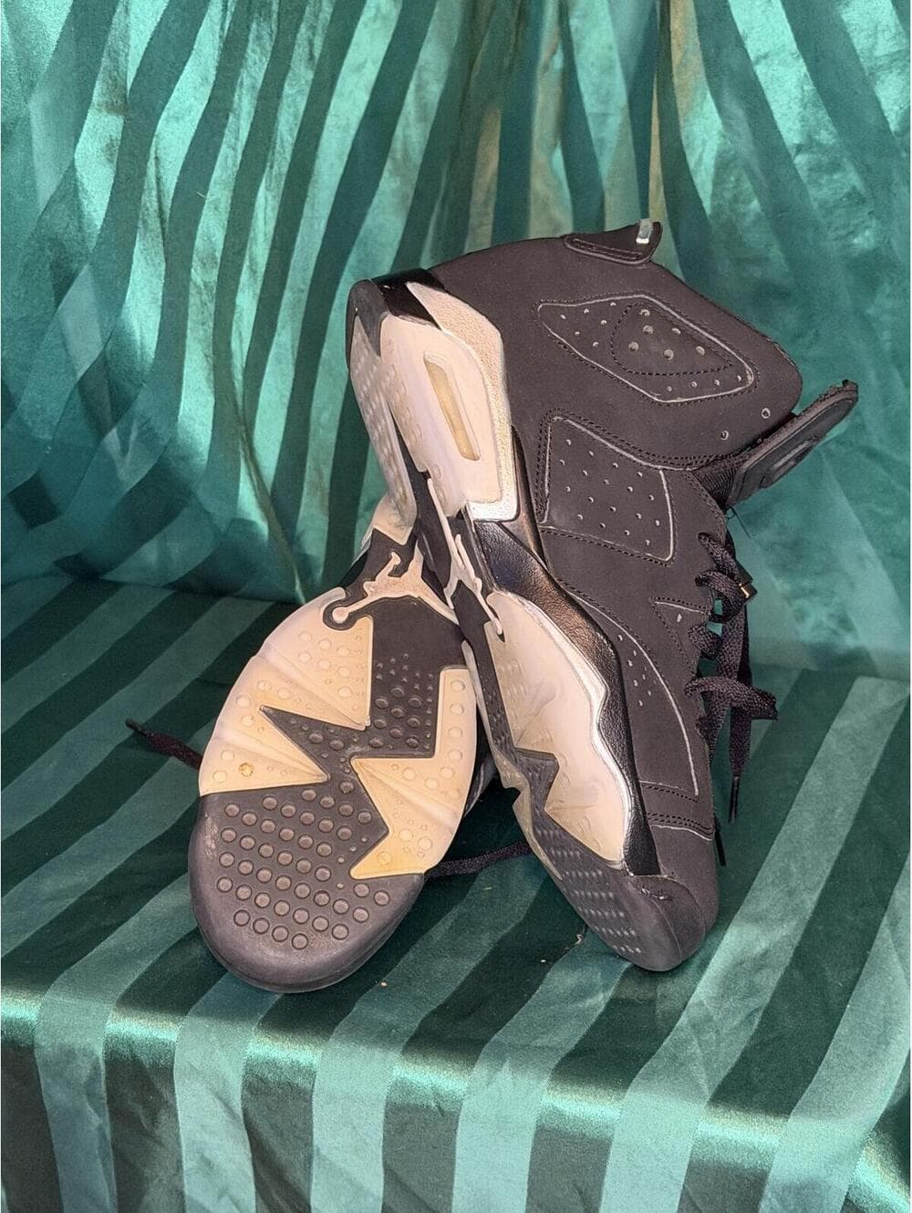 Air Jordan 6 Retro GS 'Chrome' Black Metallic Silver - Thumbnail 5