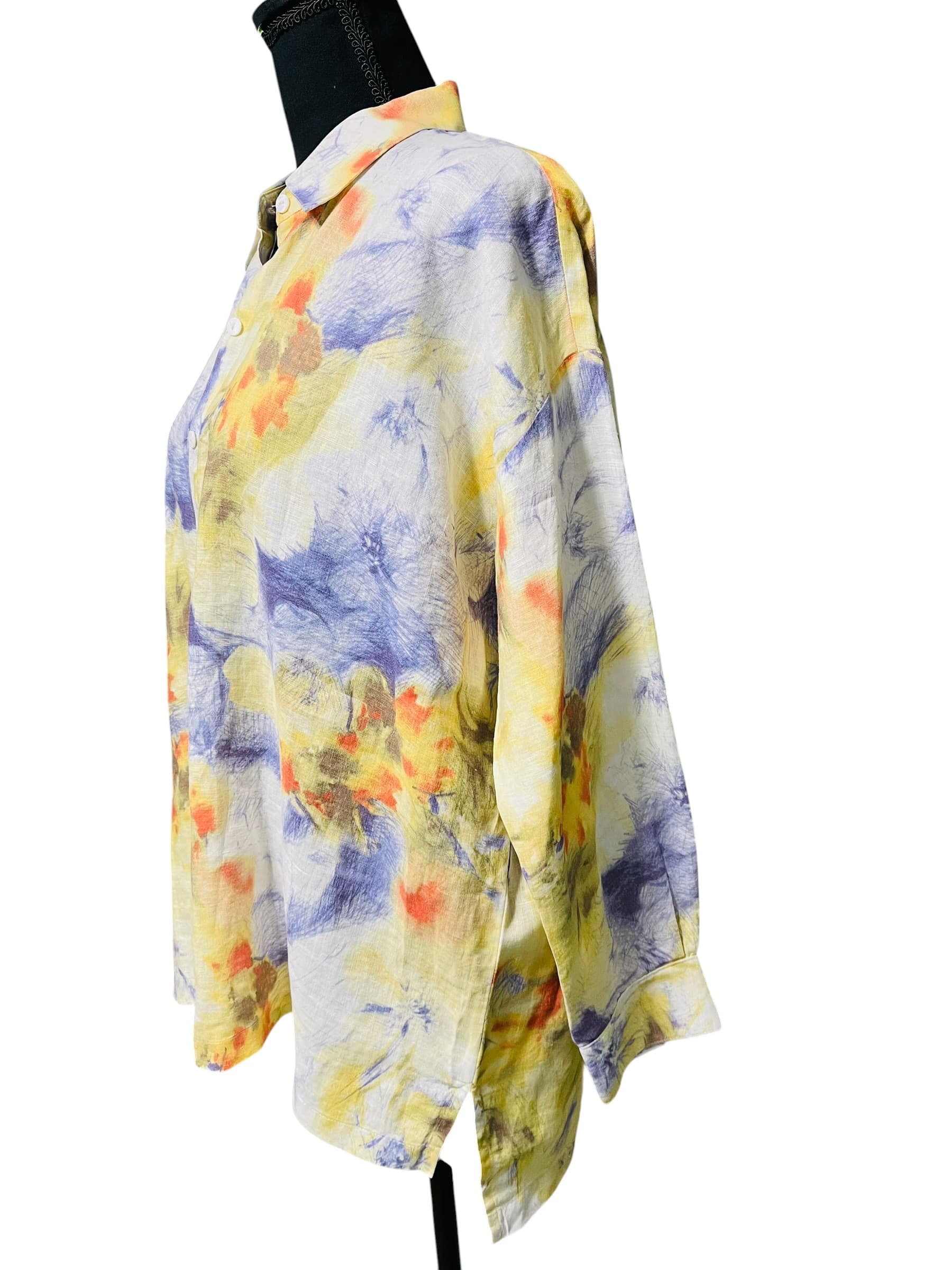 Go Silk Women’s Floral Button Up Blouse/Top - Thumbnail 5