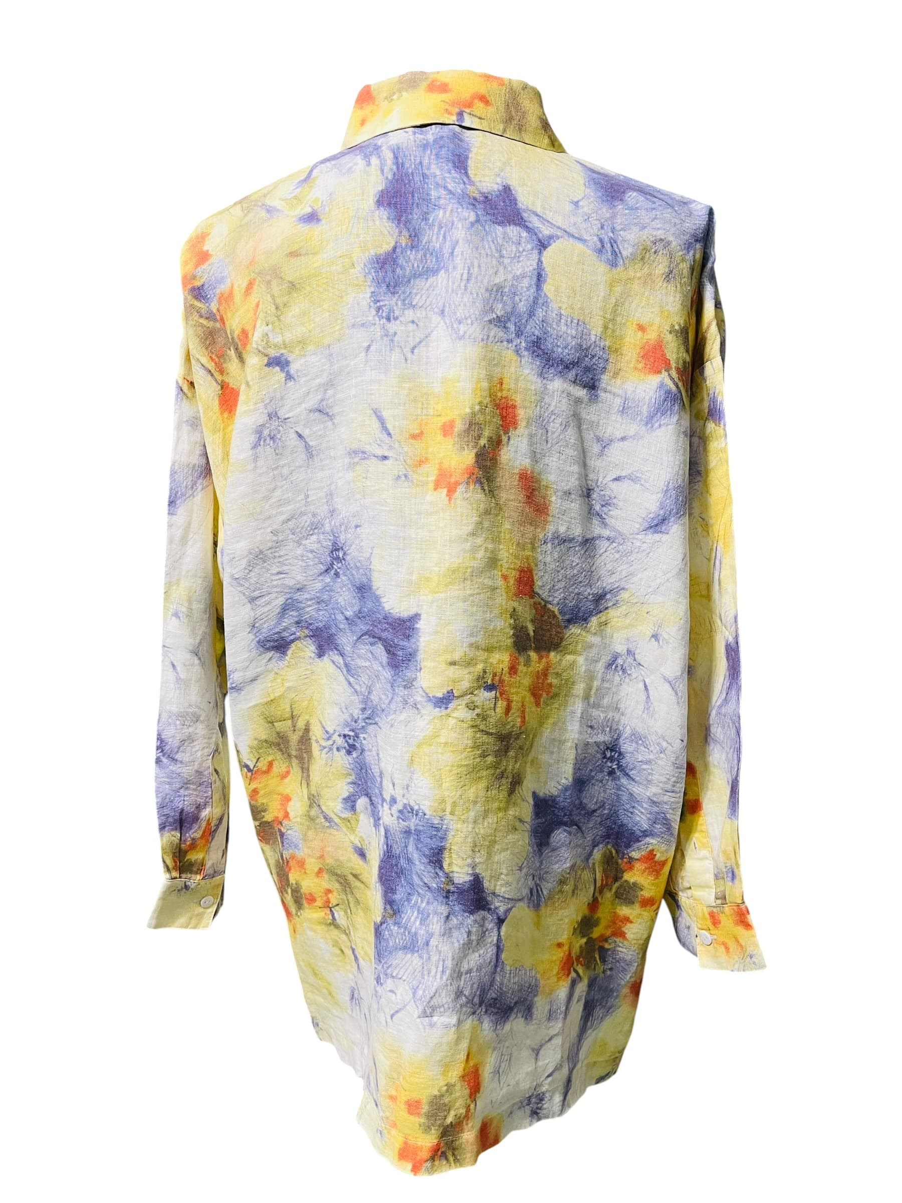 Go Silk Women’s Floral Button Up Blouse/Top - Thumbnail 7