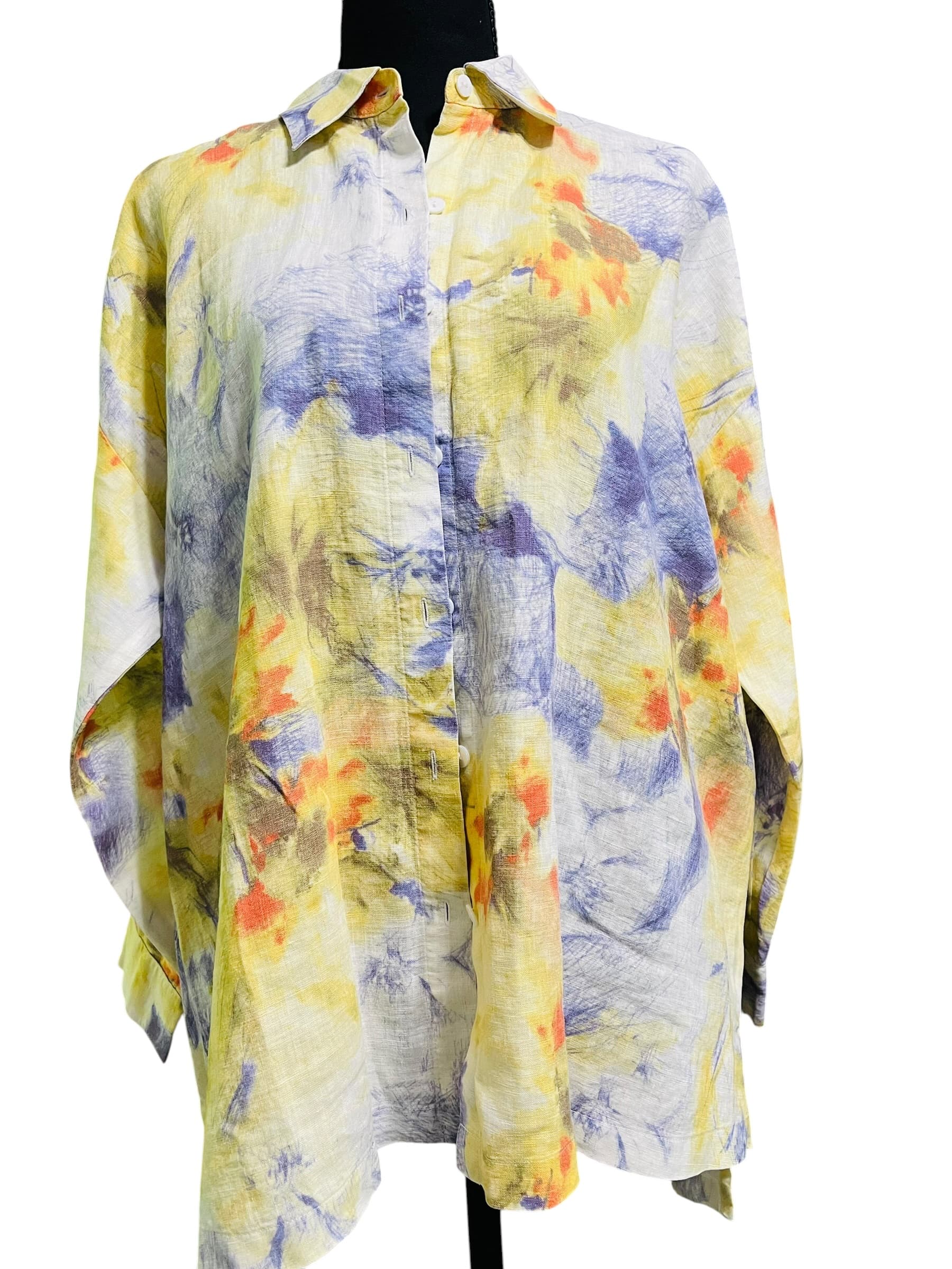 Go Silk Women’s Floral Button Up Blouse/Top - Thumbnail 4