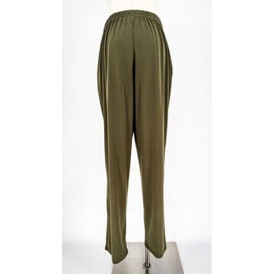 Planet by Lauren G Matte Jersey Slim Tapered Pants Thyme Green Size 1 S/M - Thumbnail 2