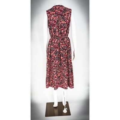 Faherty Isha Linen Blend Floral Coastal Boho Midi Dress Desert Bloom Size S - Thumbnail 9