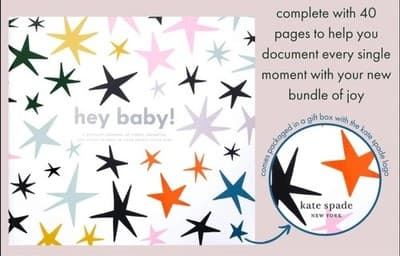 Kate Spade NY First Year Baby Book Dancing Stars Shower Gift Memory Keepsake New - Thumbnail 2
