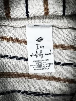 NIC+ZOE Beige Navy Tan Vital Striped Knit Sleeveless Tank Top Scoop XL Nordstrom - Thumbnail 4