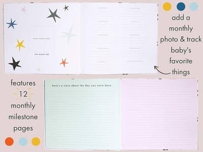 Kate Spade NY First Year Baby Book Dancing Stars Shower Gift Memory Keepsake New - Thumbnail 3