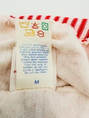 Vintage Buster Brown Baby Girl Bodysuit 3-6 Bubble Romper Red Striped Fruit USA - Thumbnail 5