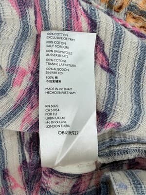 Anthropologie Pilcro Tavi Button Down Top S Blue Striped Boho Floral - Thumbnail 10