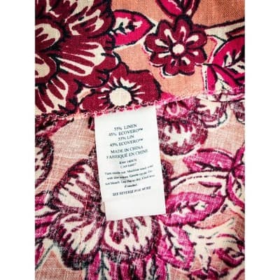 Faherty Isha Linen Blend Floral Coastal Boho Midi Dress Desert Bloom Size S - Thumbnail 6