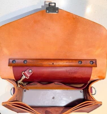 Occidental Leather Walkabout Briefcase Set Rare USA Made Tool Bag Phone Holster - Thumbnail 10