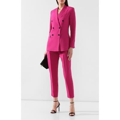 Theory 100% Linen Womens Barbie Pink Tailored Blazer Jacket Size 2 Spring Summer - Thumbnail 4