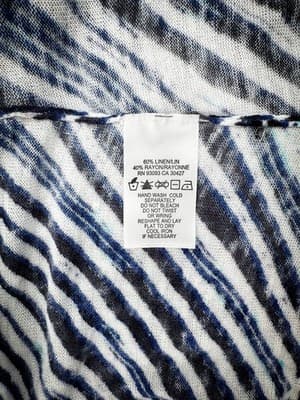 NIC+ZOE Ocean Knit Linen Rayon Fish Print Short Sleeve Sweater Resort Vacation M - Thumbnail 3