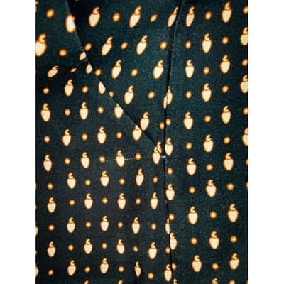 Farm Rio x Anthropologie Tucker Tropical Fruit Wide Leg Paperbag Pants Black M - Thumbnail 8