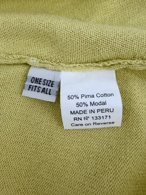 Planet by Lauren G Butter Yellow Chartruese Pima Cotton Boatneck Rib Sweater O/S - Thumbnail 6