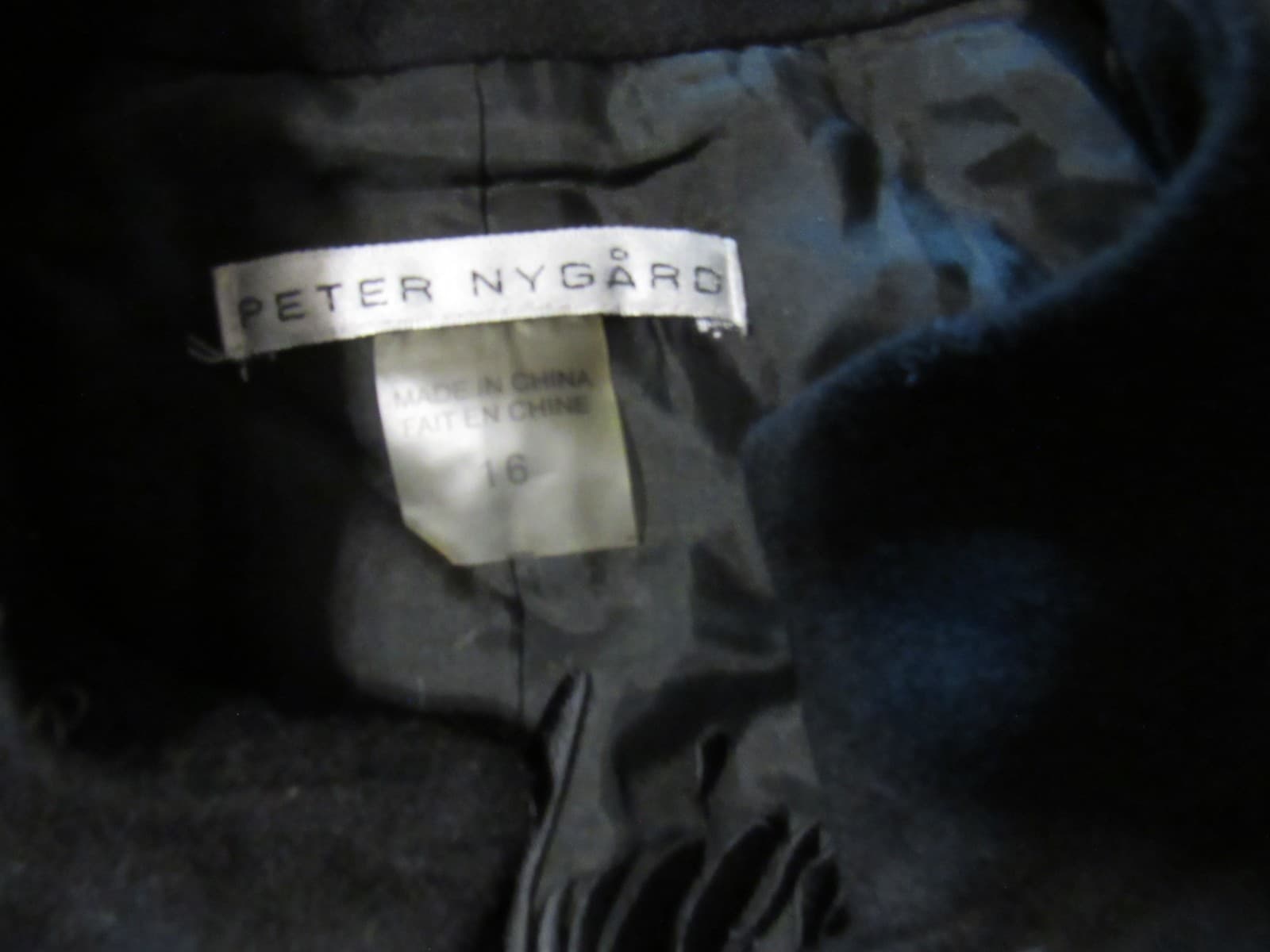 Peter Nygard Military-Style w/ Soutache Lace Trim Jacket Black WOMEN'S SZ 16 J2K - Thumbnail 9