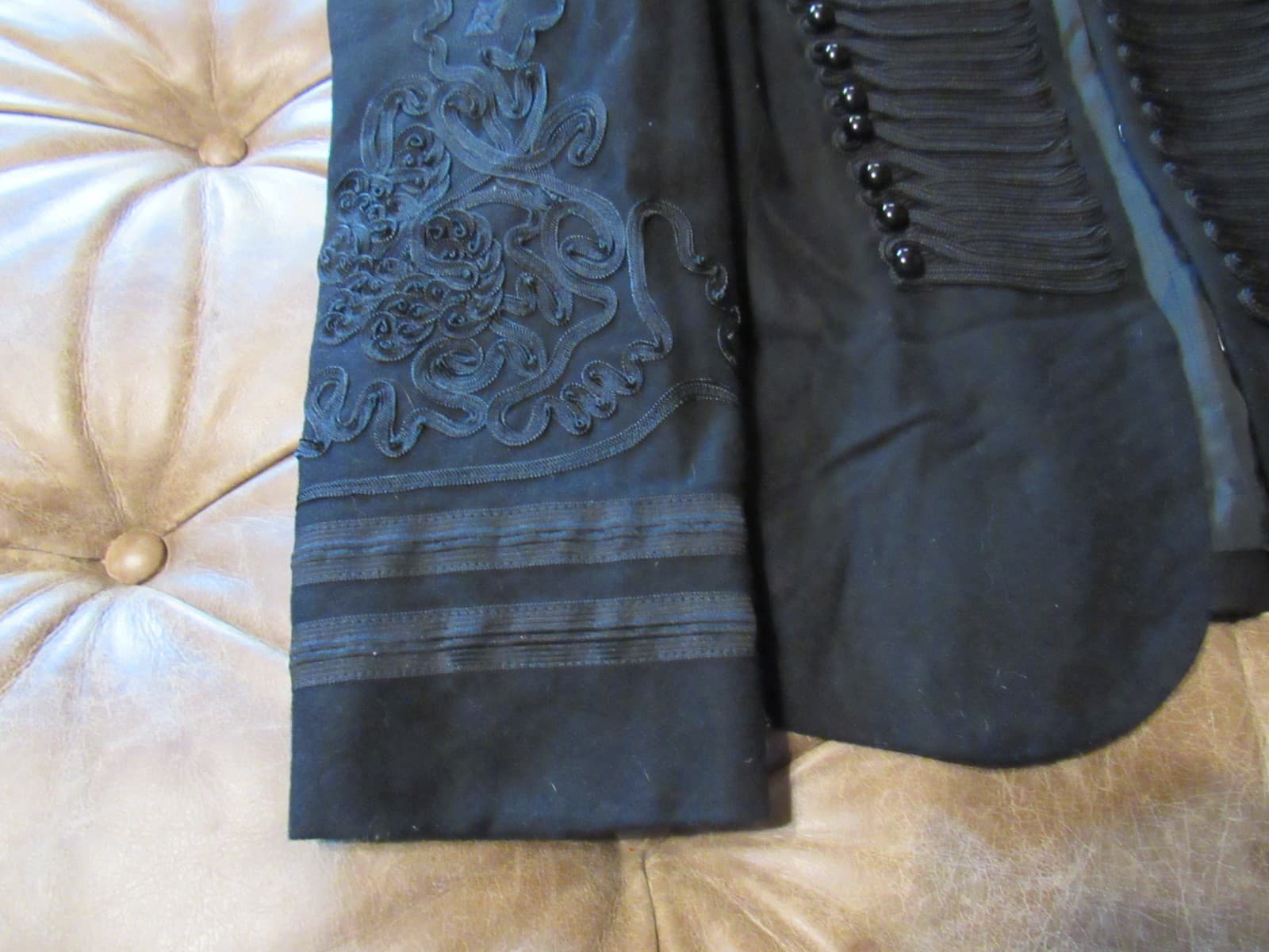 Peter Nygard Military-Style w/ Soutache Lace Trim Jacket Black WOMEN'S SZ 16 J2K - Thumbnail 4