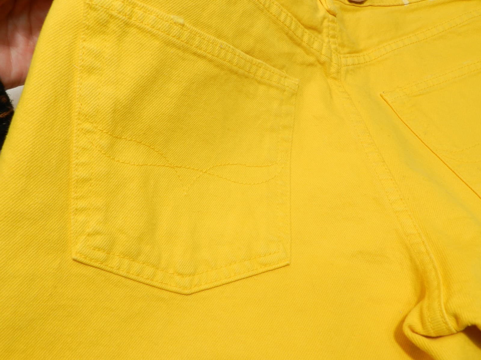 NWT Polo Ralph Lauren Womens Size 27 The Crosby Relaxed Denim Shorts Yellow E73K - Thumbnail 3