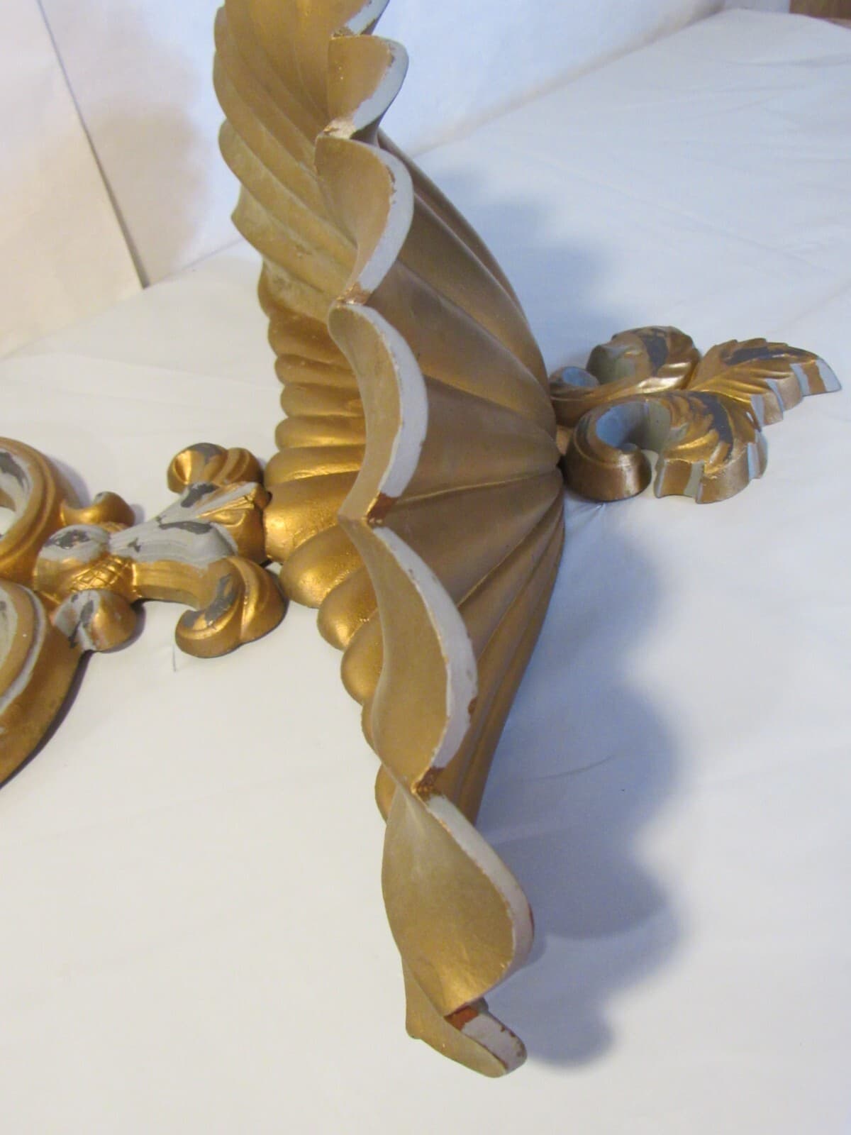 SEXTON Cast Aluminum Wall Planter Regency 1960s 15.5" Gold U47J - Thumbnail 7