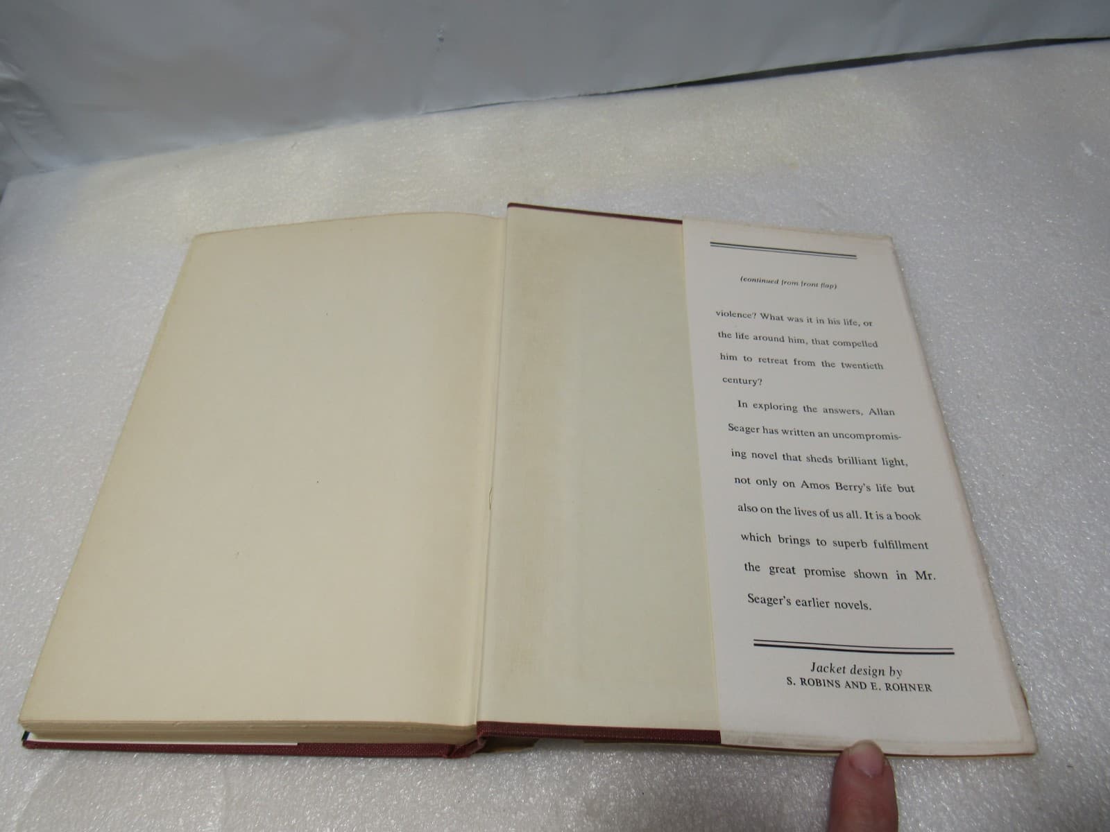 Amos Berry by Allan Seager Hardcover First Edition Hardback 1953 (W47J) - Thumbnail 7