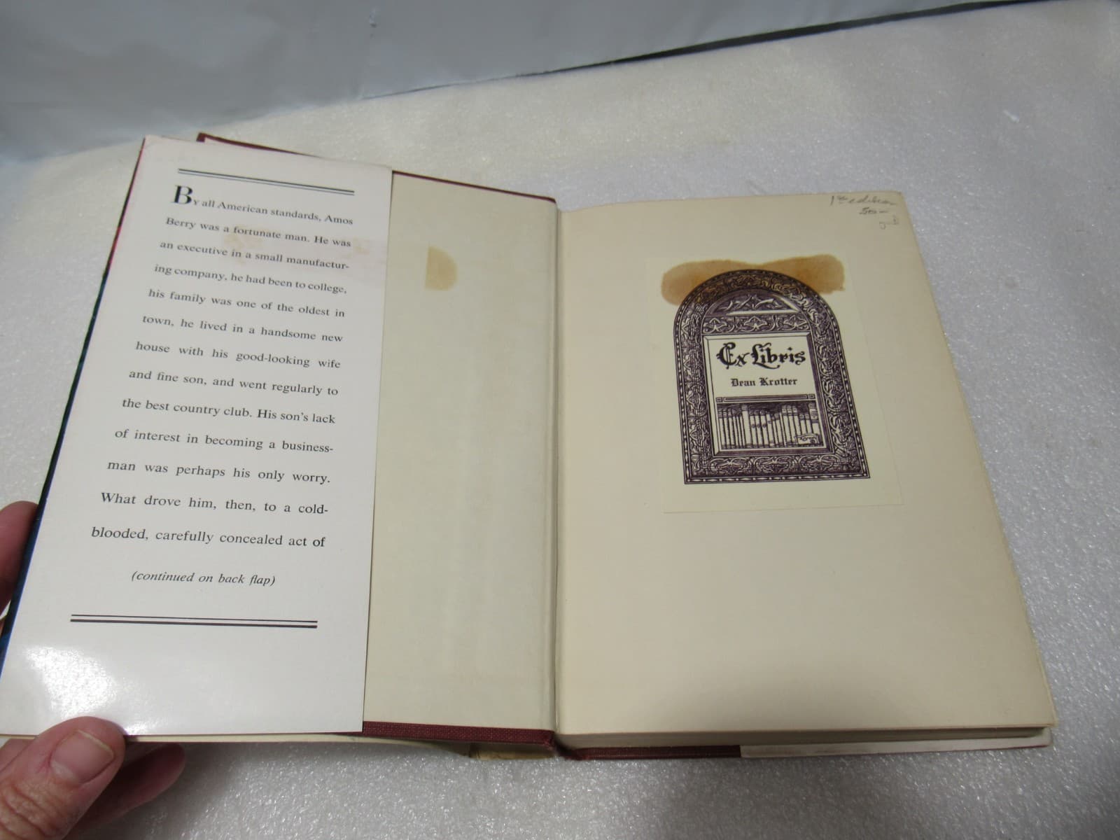 Amos Berry by Allan Seager Hardcover First Edition Hardback 1953 (W47J) - Thumbnail 4