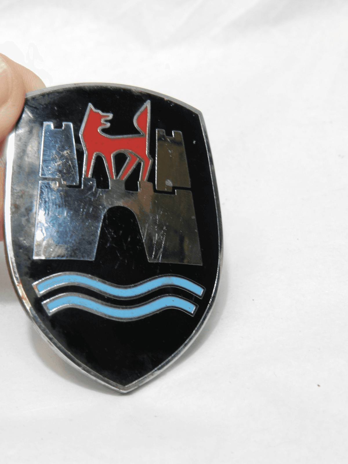 Vintage Volkswagen VW Wolfsburg Crest Hood Emblem Beetle (B5JJ? - Thumbnail 3