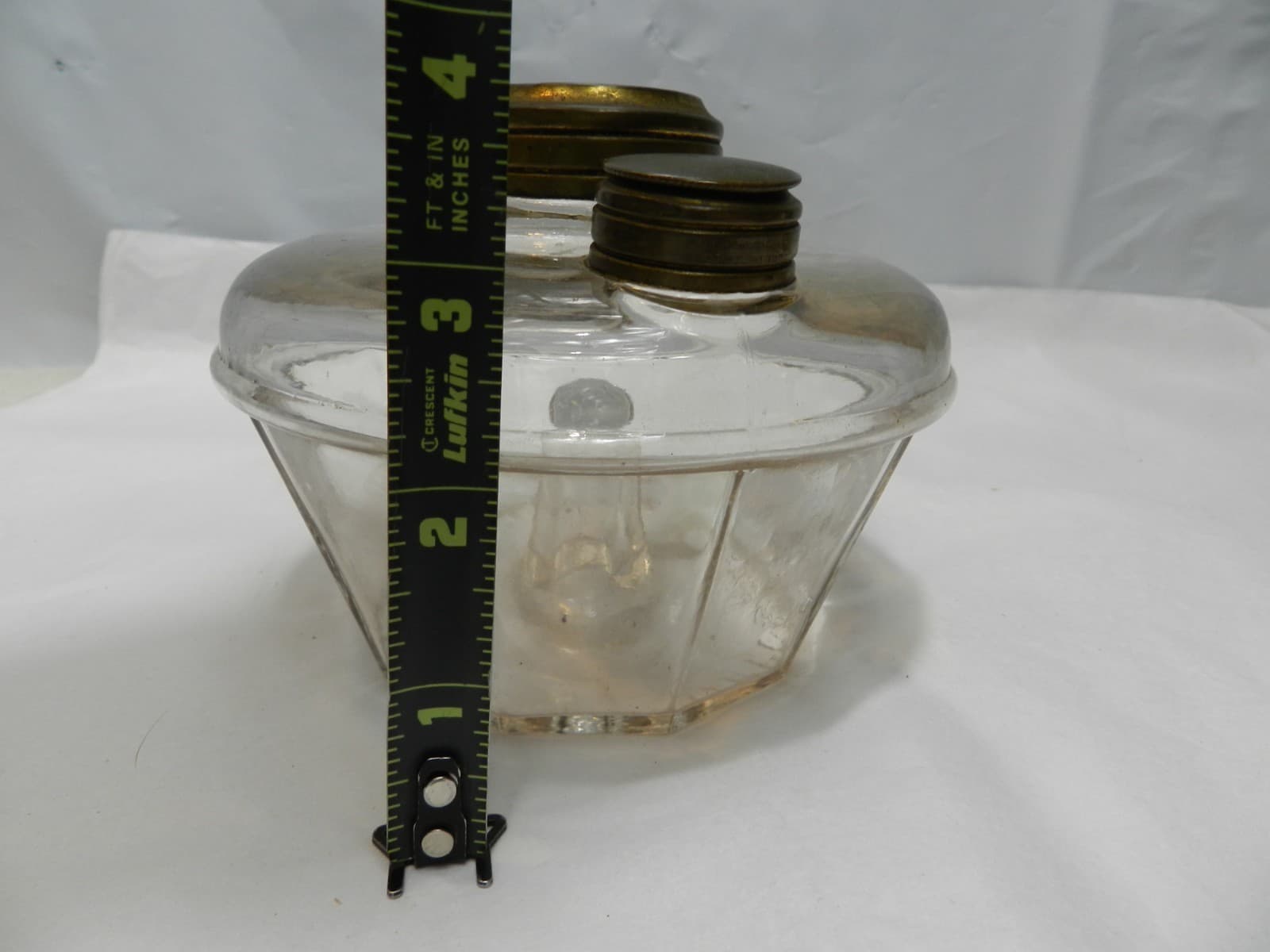 Antique Orpens Pat. July 29 1862 Oil Lamp Clear Glass Reservior (B6S) - Thumbnail 10