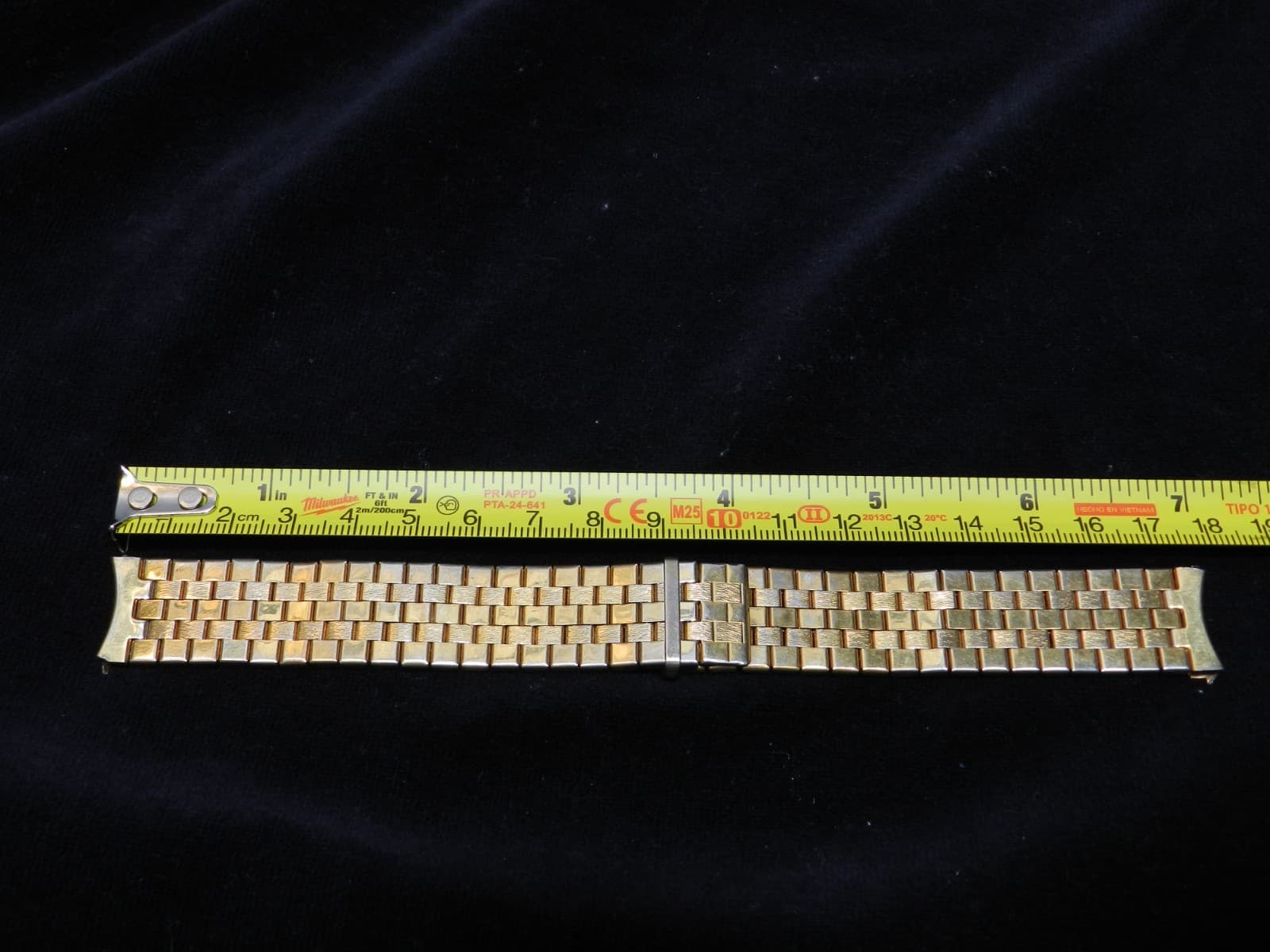 60's Vintage Stainless Steel Mesh 10KT GF Watch Band 15mm E68S - Thumbnail 6