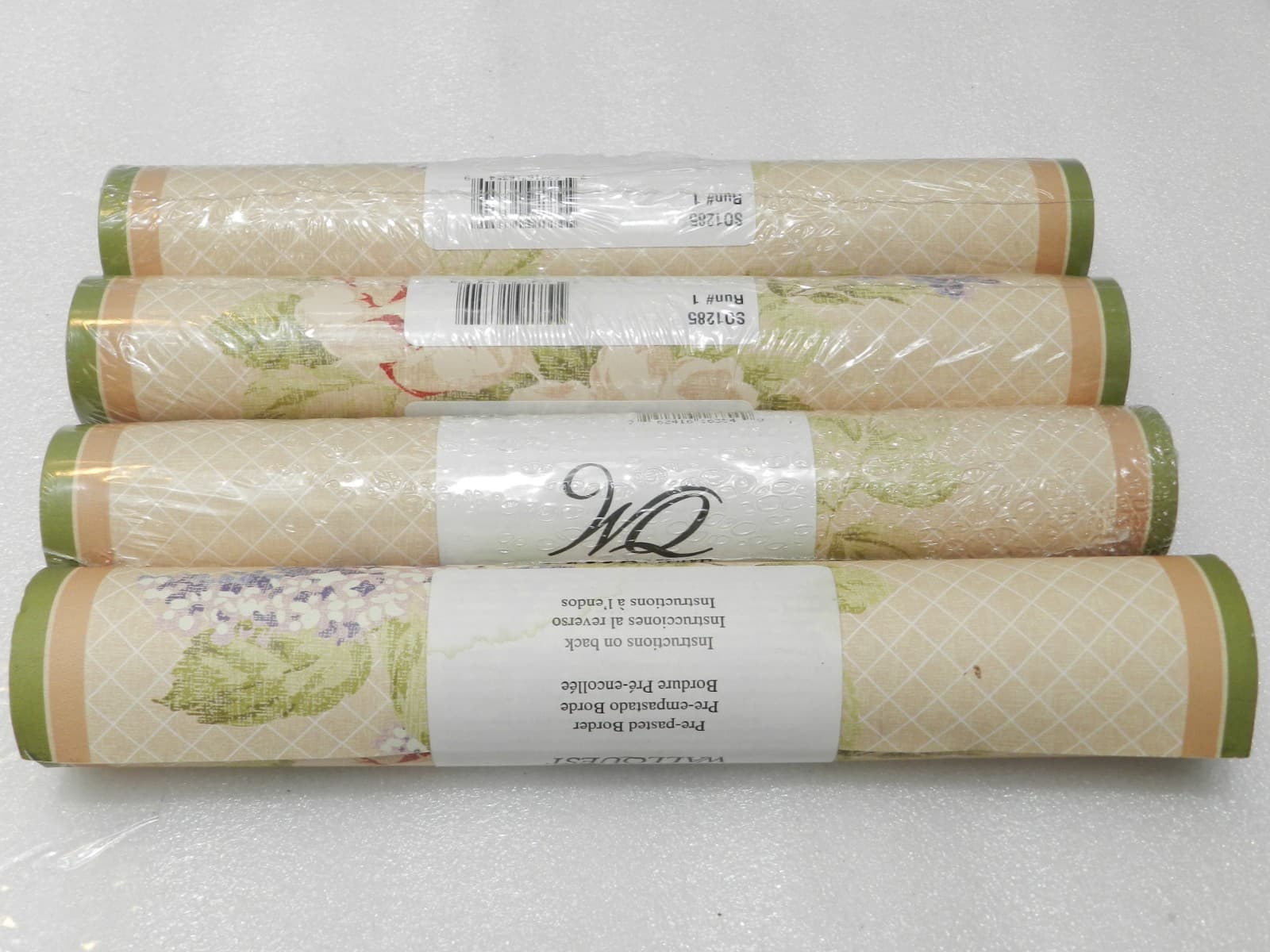 4 Vintage Retired Wallquest Prepasted Wallpaper Border S01285 Floral Pattern E71 - Thumbnail 4