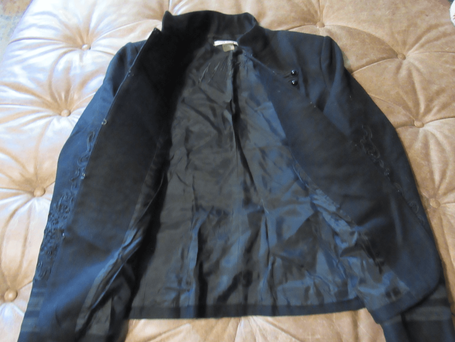 Peter Nygard Military-Style w/ Soutache Lace Trim Jacket Black WOMEN'S SZ 16 J2K - Thumbnail 5