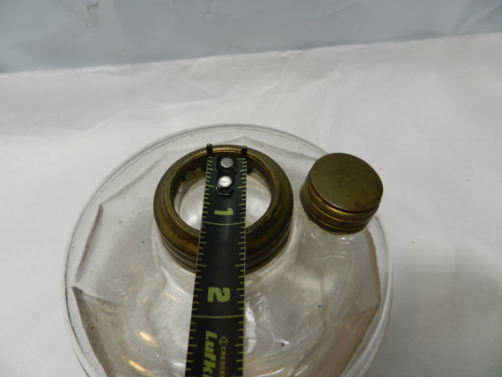 Antique Orpens Pat. July 29 1862 Oil Lamp Clear Glass Reservior (B6S) - Thumbnail 12