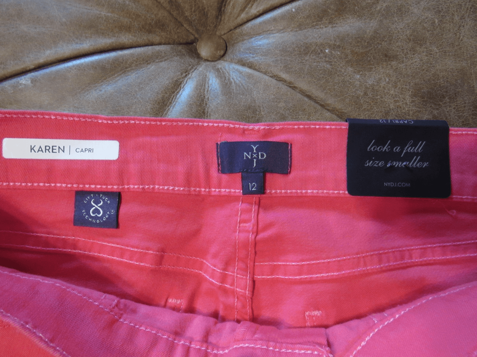 NWT NYDJ Ankle Hibiscus / Pink Slimming Fit Womens Size 12 (I99K) - Thumbnail 7
