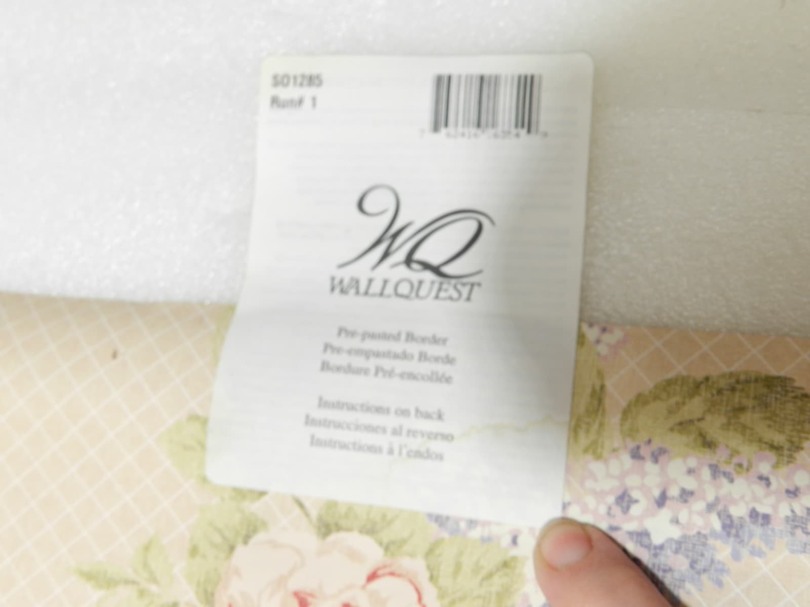 4 Vintage Retired Wallquest Prepasted Wallpaper Border S01285 Floral Pattern E71 - Thumbnail 3