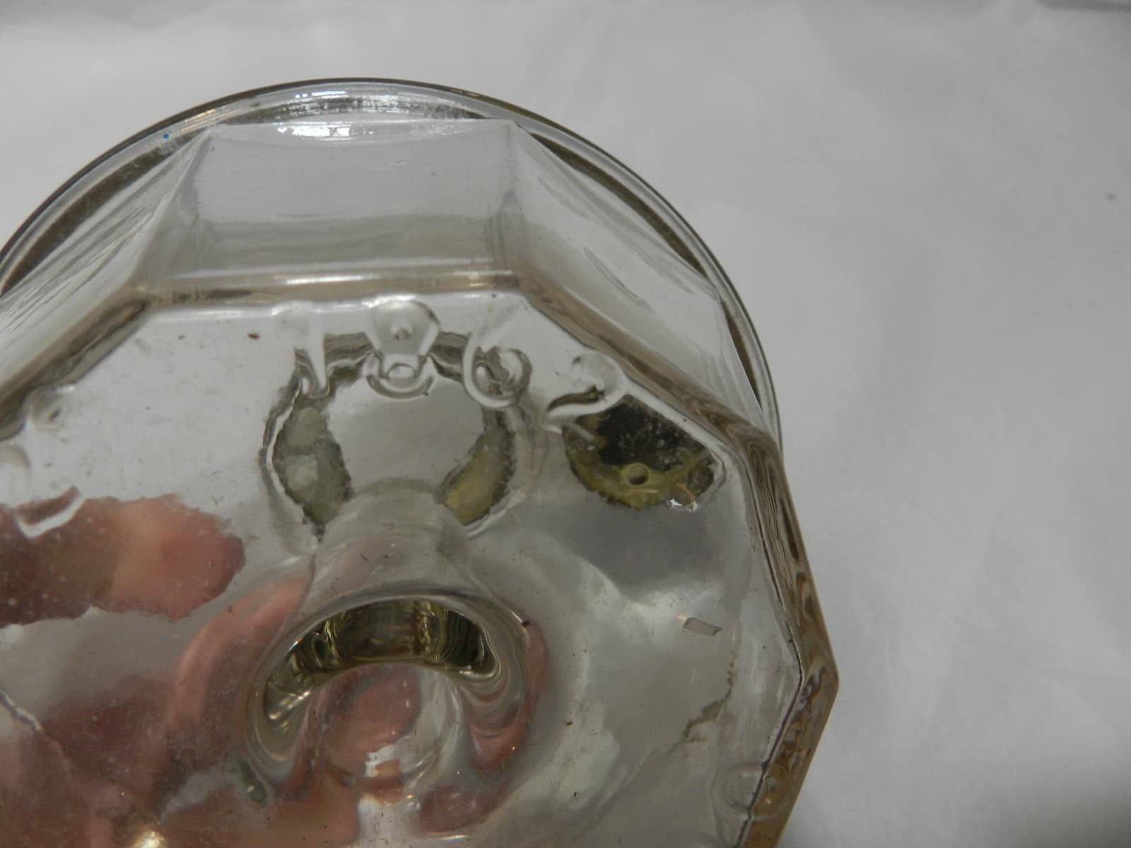 Antique Orpens Pat. July 29 1862 Oil Lamp Clear Glass Reservior (B6S) - Thumbnail 7