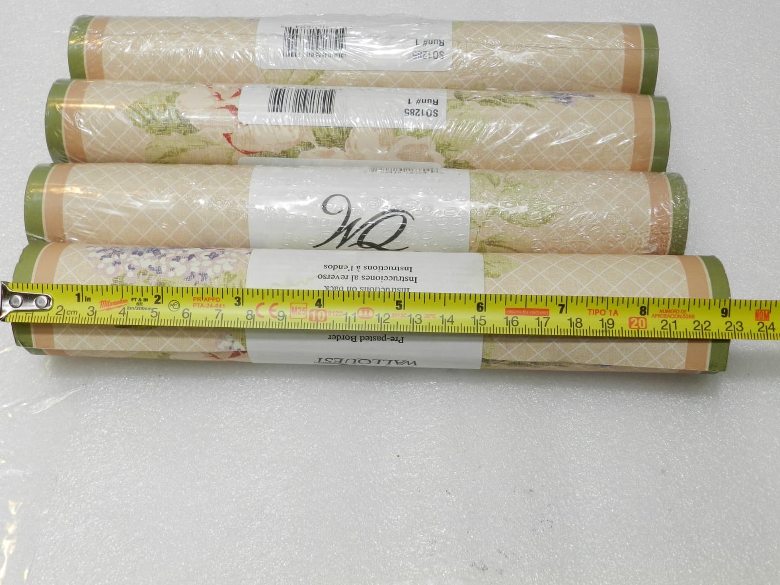 4 Vintage Retired Wallquest Prepasted Wallpaper Border S01285 Floral Pattern E71 - Thumbnail 5