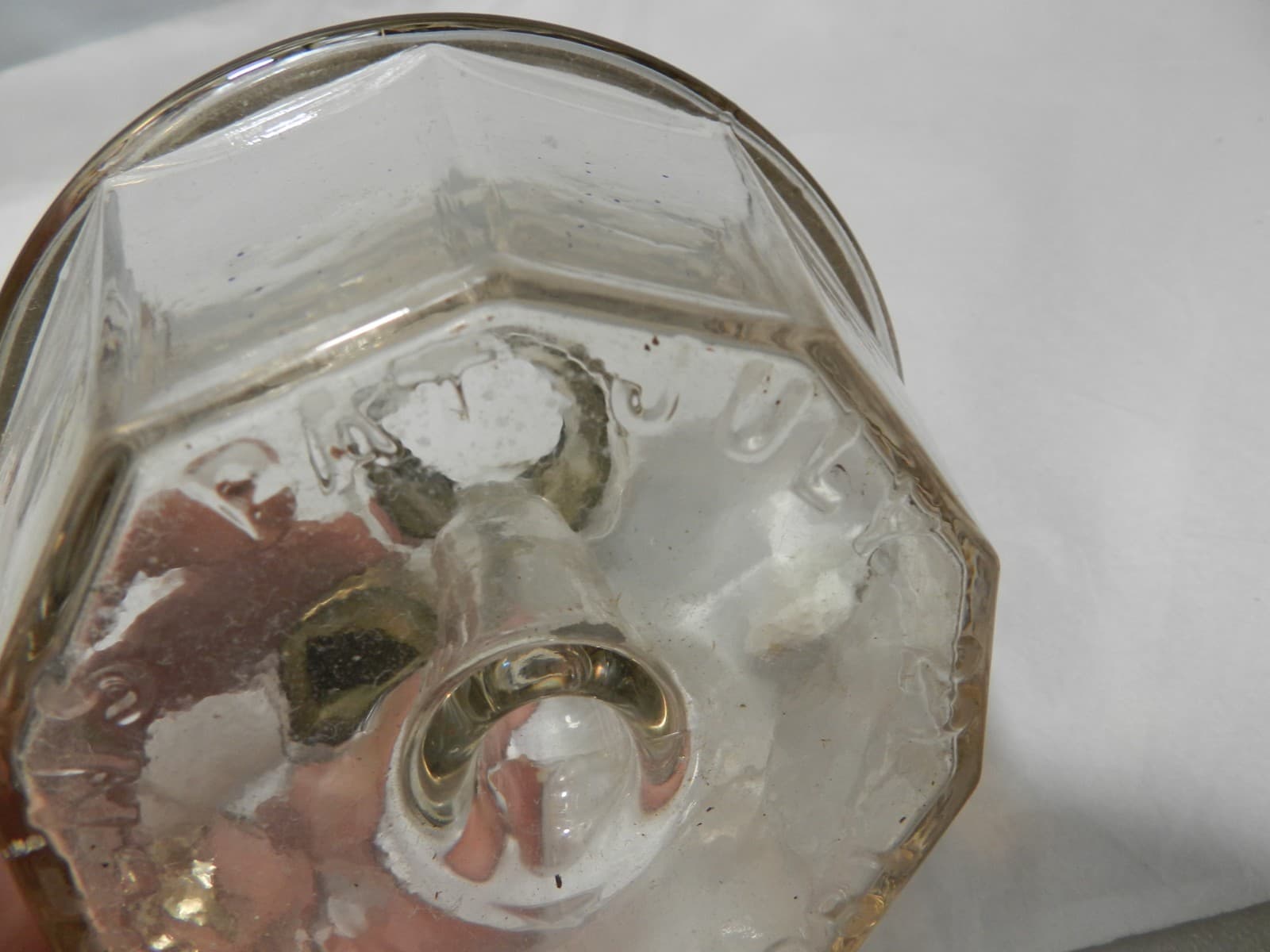 Antique Orpens Pat. July 29 1862 Oil Lamp Clear Glass Reservior (B6S) - Thumbnail 6