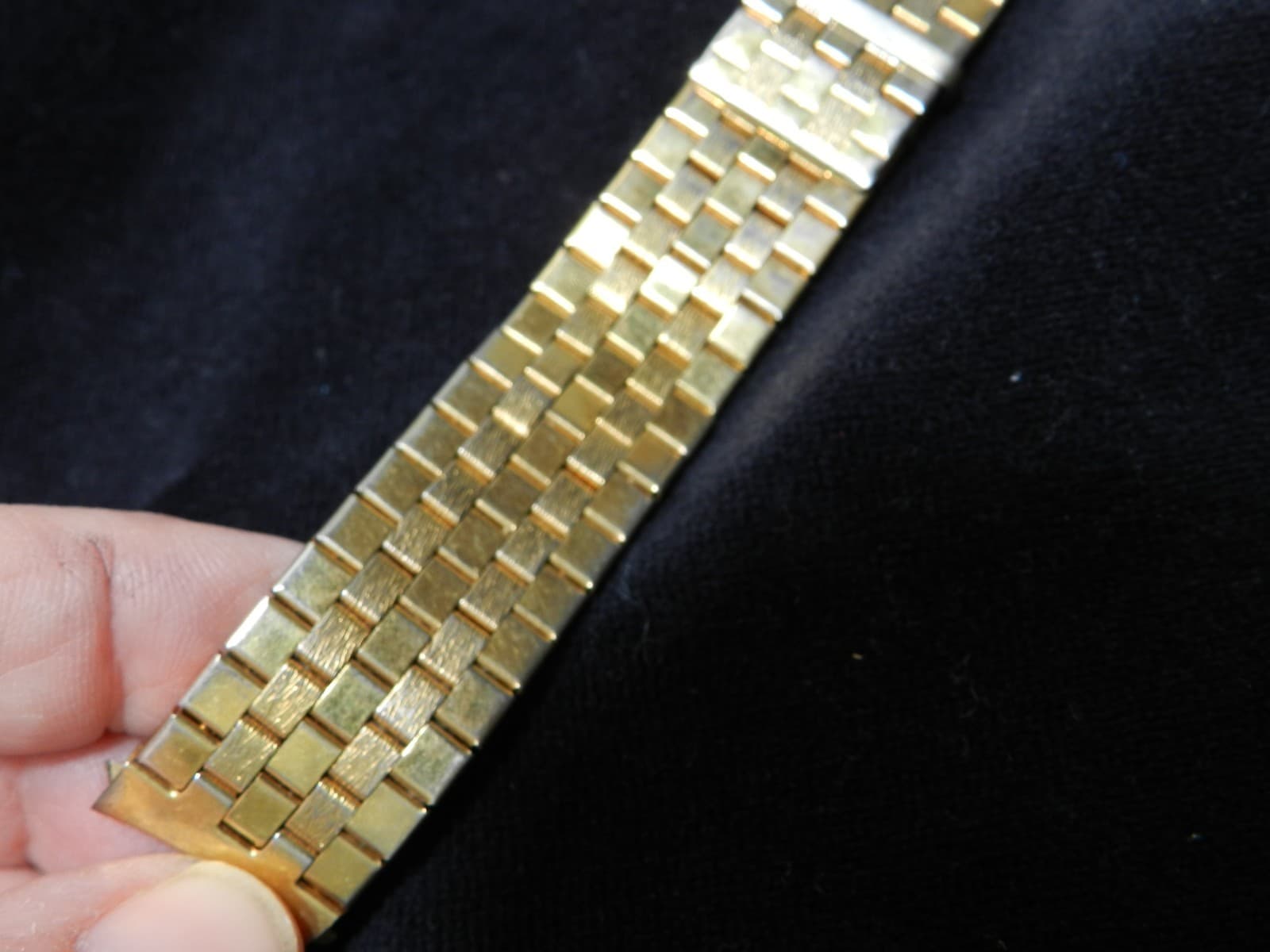 60's Vintage Stainless Steel Mesh 10KT GF Watch Band 15mm E68S - Thumbnail 2
