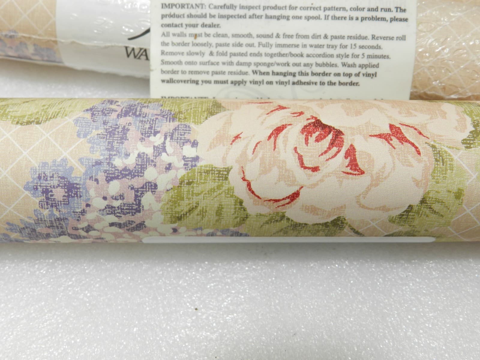 4 Vintage Retired Wallquest Prepasted Wallpaper Border S01285 Floral Pattern E71 - Thumbnail 7