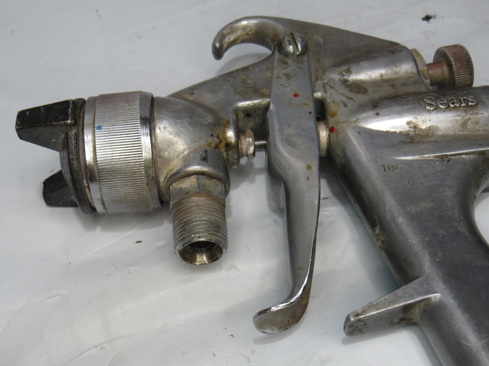 (2) Vintage Automotive Spray Paint Sprayer Guns Sears Campbell Hausfeld (R36J) - Thumbnail 6