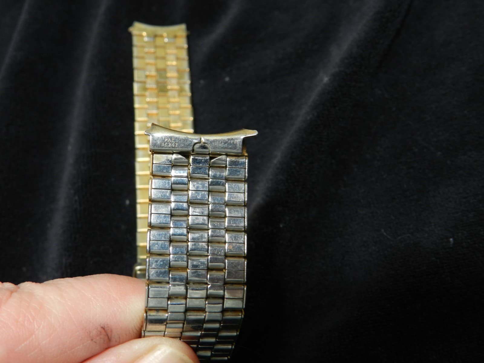 60's Vintage Stainless Steel Mesh 10KT GF Watch Band 15mm E68S - Thumbnail 3