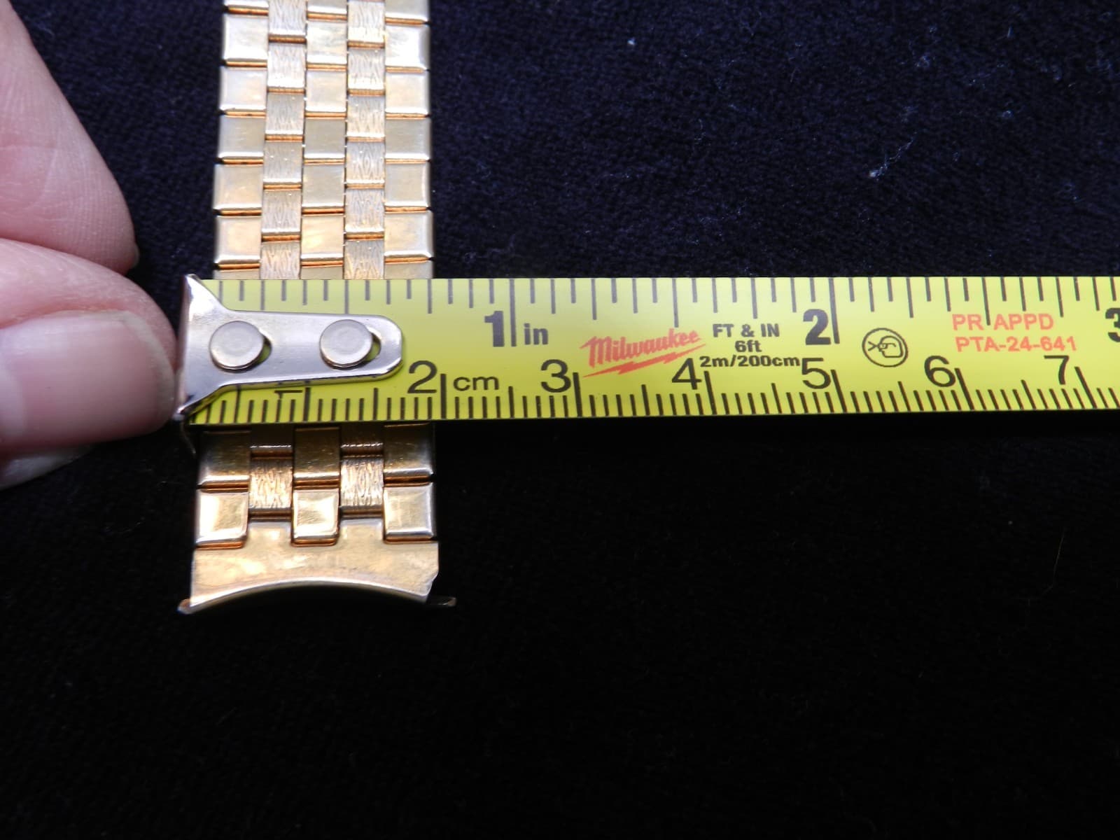 60's Vintage Stainless Steel Mesh 10KT GF Watch Band 15mm E68S - Thumbnail 7