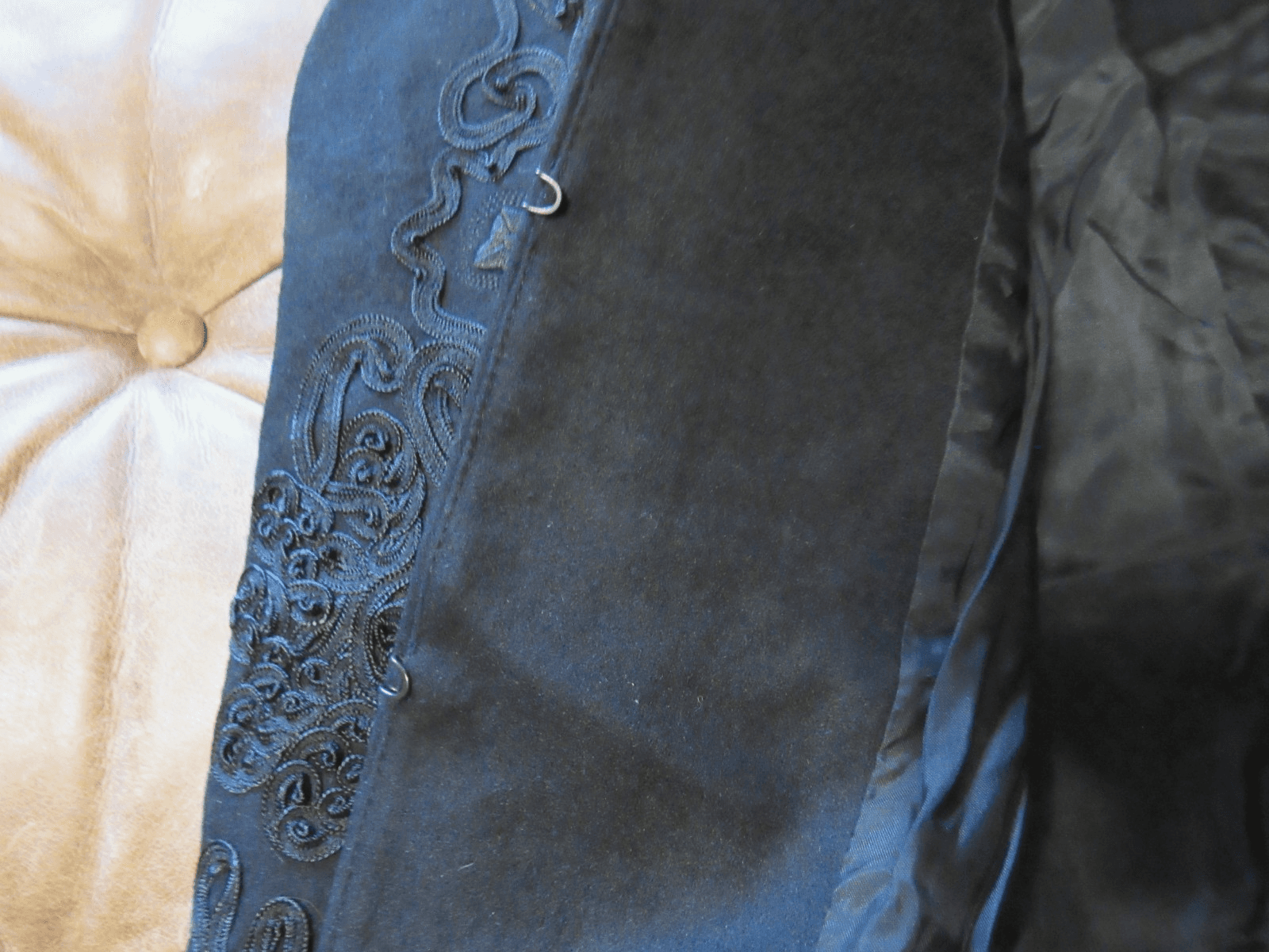 Peter Nygard Military-Style w/ Soutache Lace Trim Jacket Black WOMEN'S SZ 16 J2K - Thumbnail 6