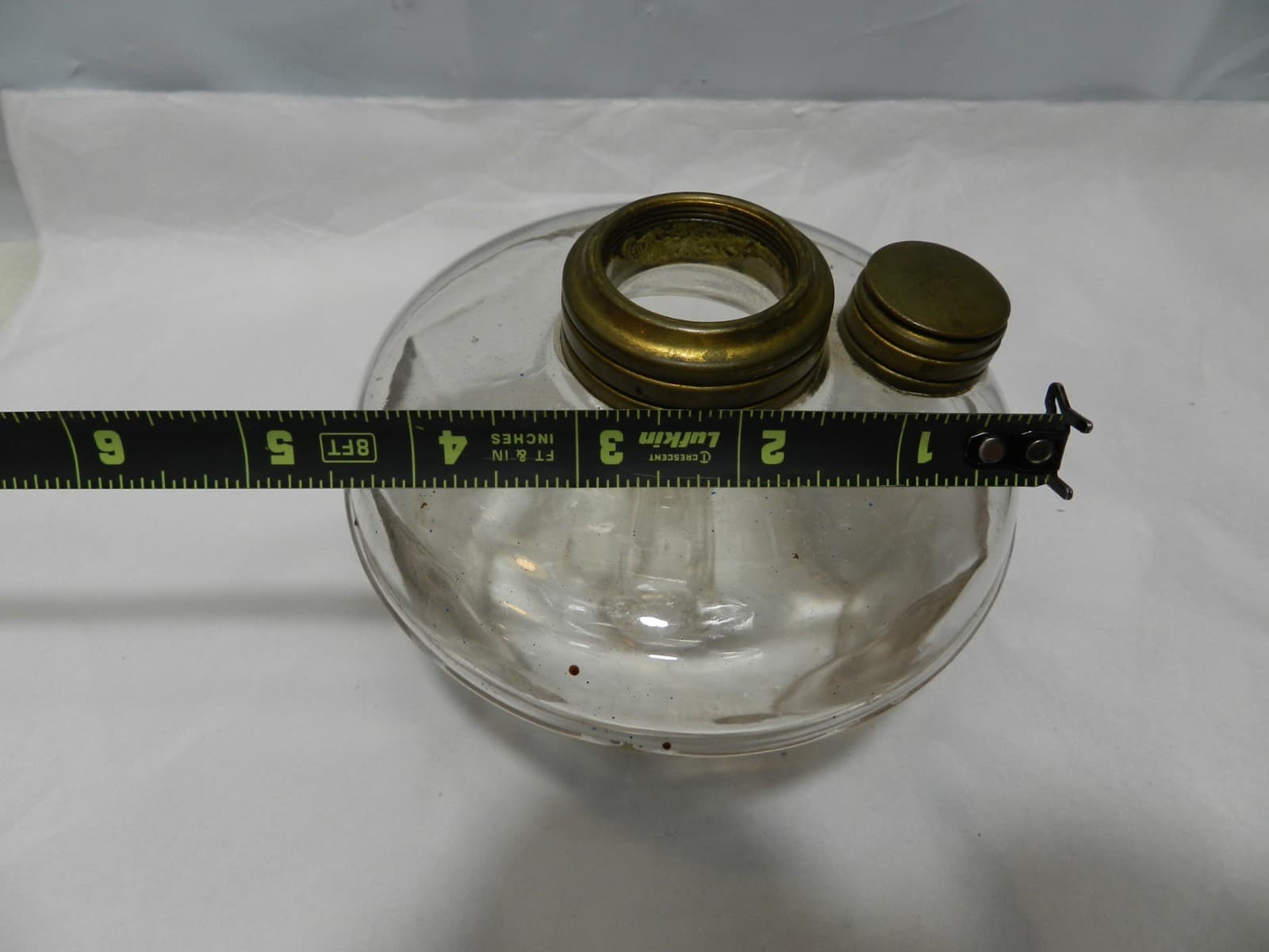 Antique Orpens Pat. July 29 1862 Oil Lamp Clear Glass Reservior (B6S) - Thumbnail 11