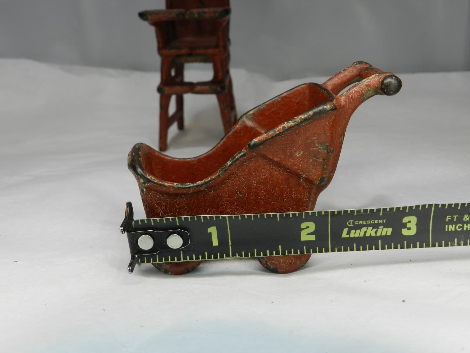 Antique Kilgore Manufacturing Cast Iron Stroller & Highchair Toy B8S - Thumbnail 14