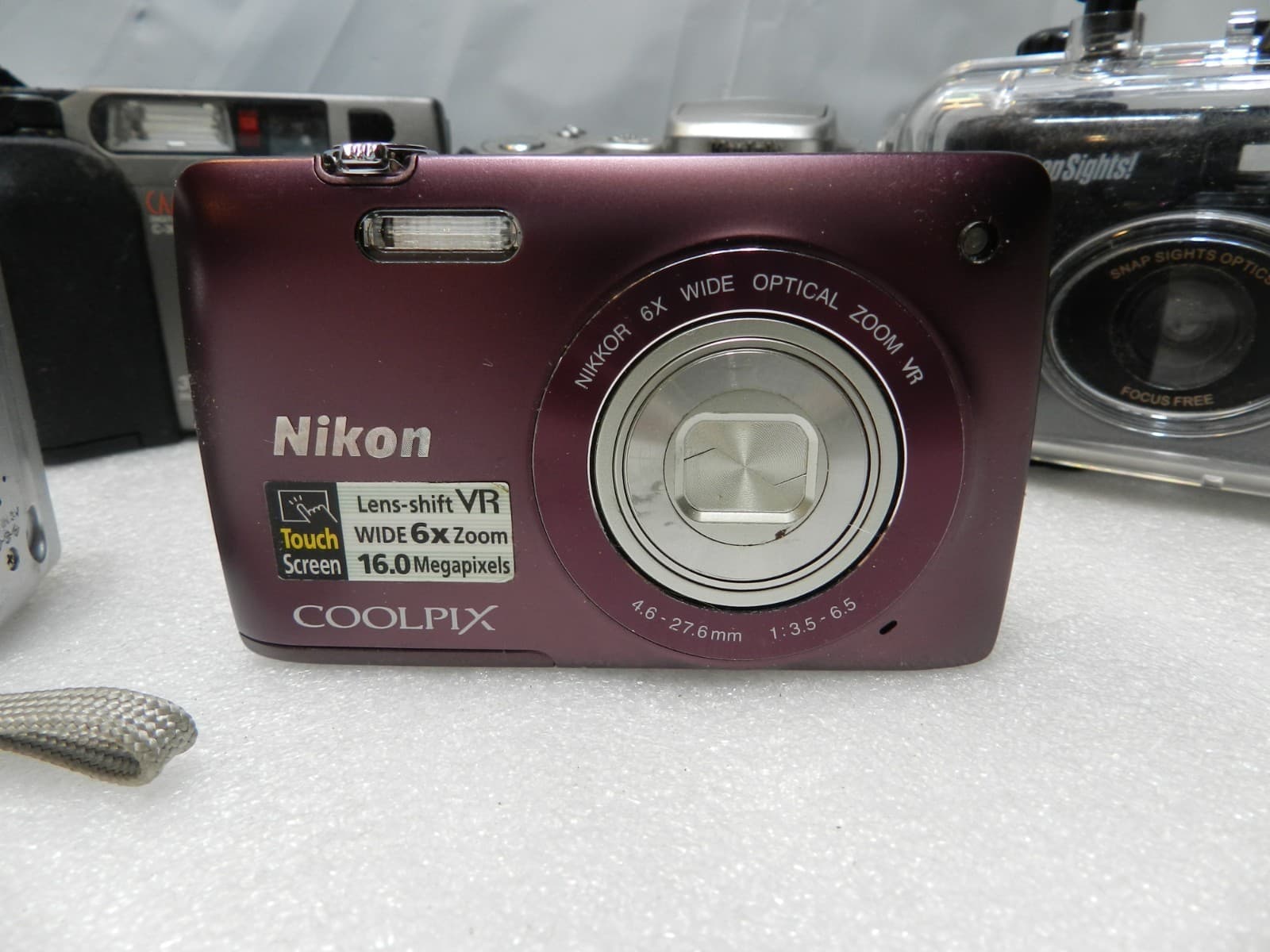7 Assorted Digital Compact Cameras Olympus Kodak Sony Nikon (E77K) - Thumbnail 2