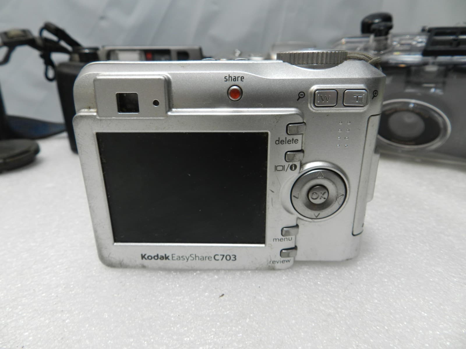 7 Assorted Digital Compact Cameras Olympus Kodak Sony Nikon (E77K) - Thumbnail 5
