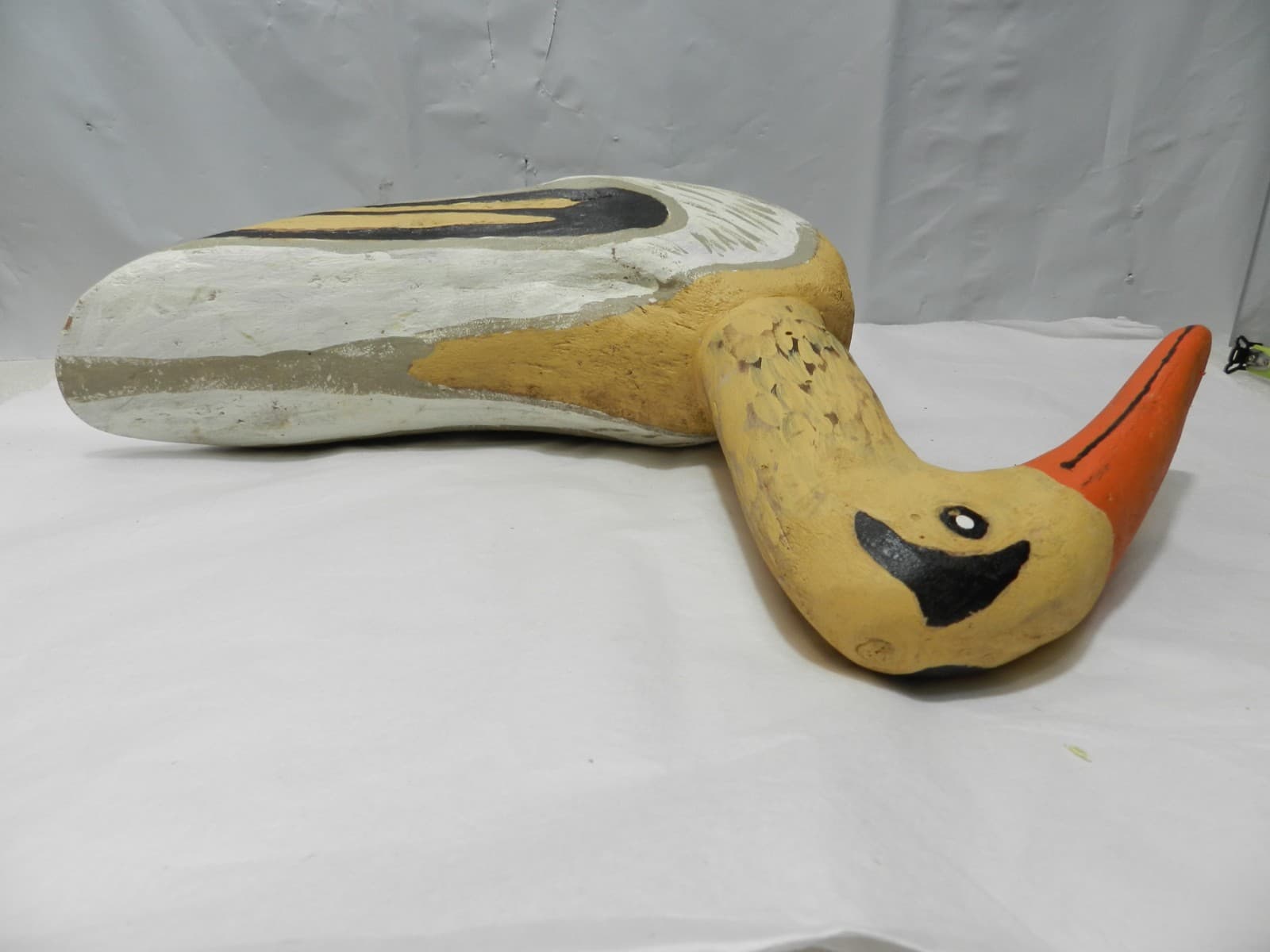 14 Inch Handcarved & Handpainted Wooden Shorebird Likely A Sandpiper B12s - Thumbnail 5