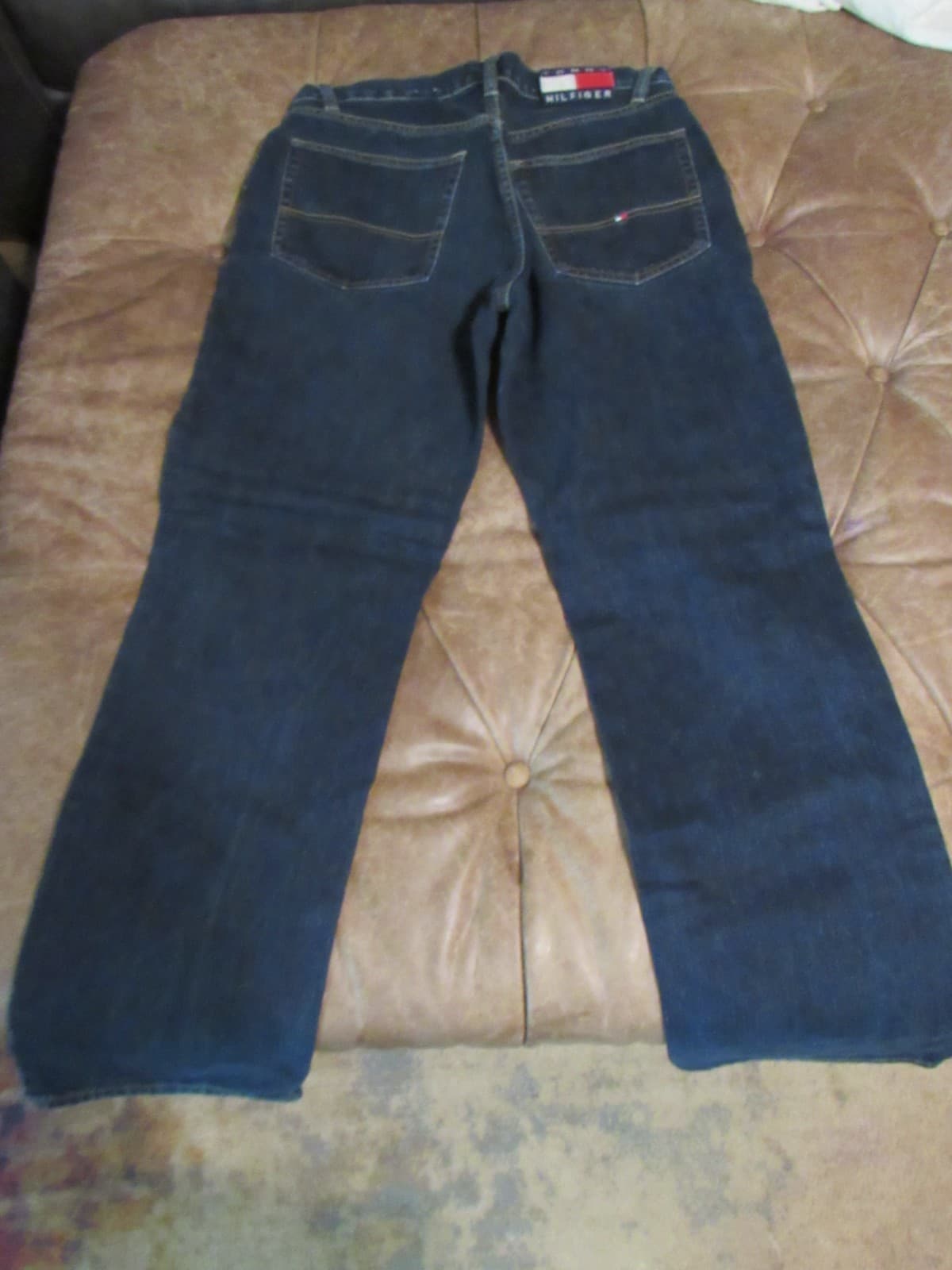 Vintage Tommy Hilfiger Jeans Mens 33 x 32 Dark Wash Denim (V38J) - Thumbnail 12