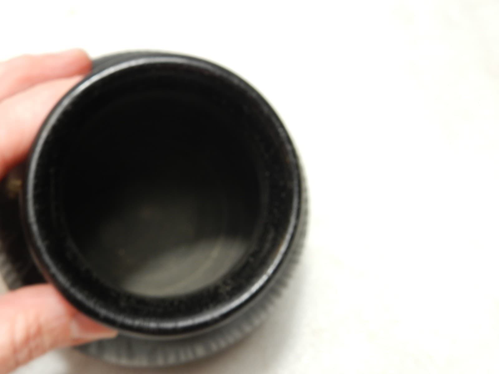 Vintage Black Pottery Vase von Istvan Fazekas aus Nadudvar 1998 Signed (C56S) - Thumbnail 4