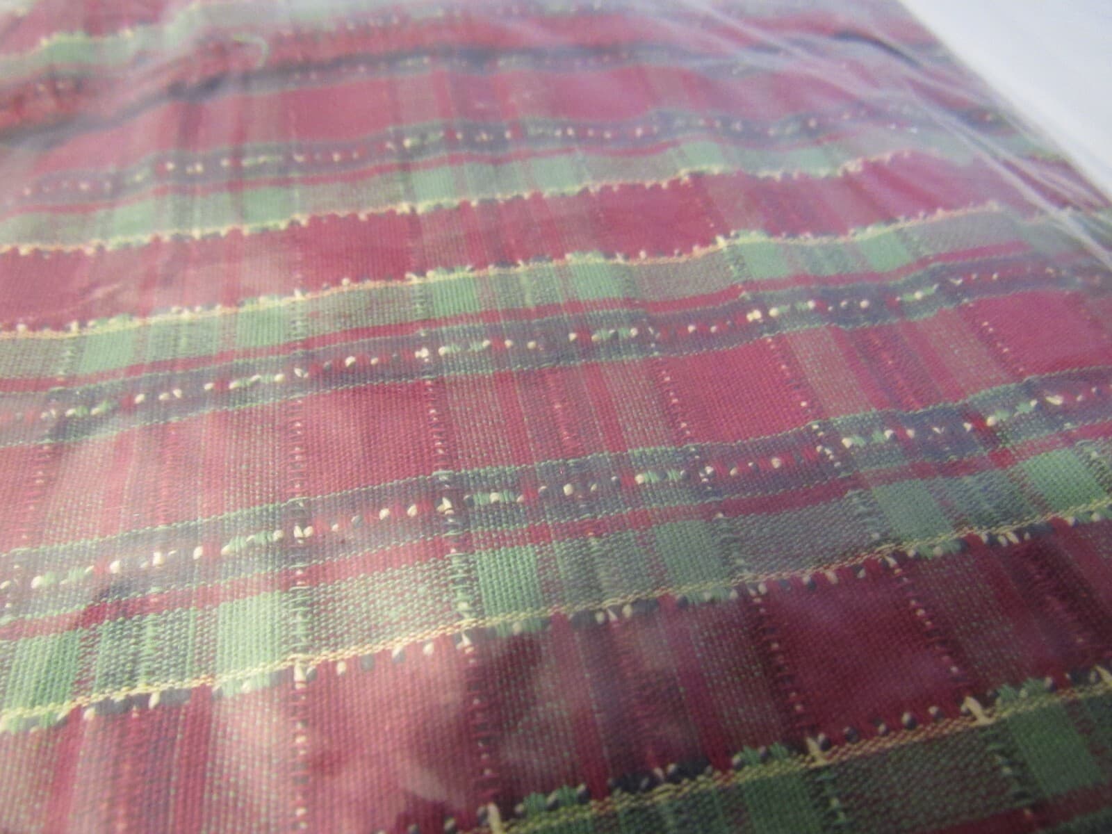 2 Longaberger 2008 Hostess Large Wrap It Up! Basket Holiday Plaid Liner U48J - Thumbnail 4