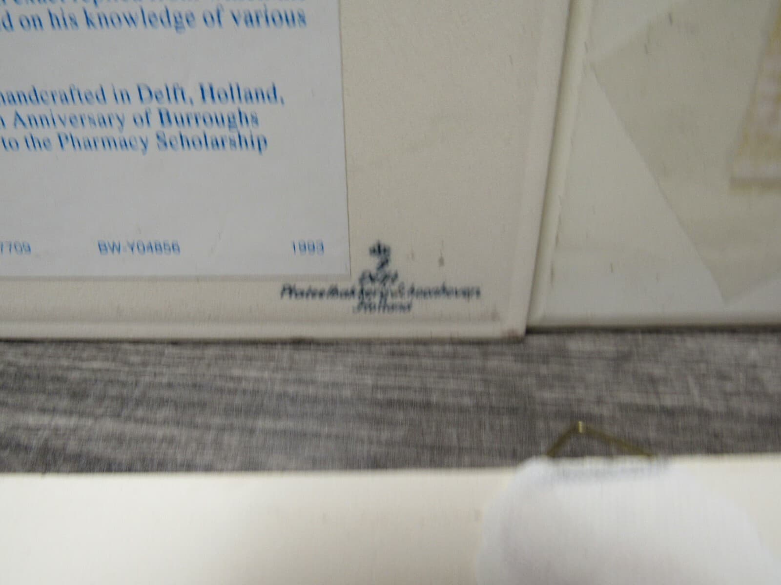 LOT OF 4 Vintage BLUE DELFT Holland Pharmacy Tiles (3) - Thumbnail 9